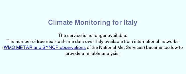 Deviazione dalla media per le precipitazioni nell'ultimo mese