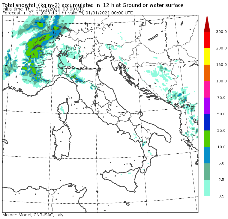 Neve 1 gennaio