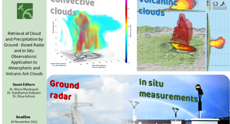 MDPI RS  Special Issue on Retrieval of Cloud and Precipitation by Ground-Based Radar and In Situ Observations: Application to Atmospheric and Volcanic Ash Clouds