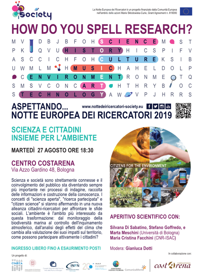 Scienza e Cittadini insieme per l’ambiente – Aspettando la Notte dei Ricercatori 2019