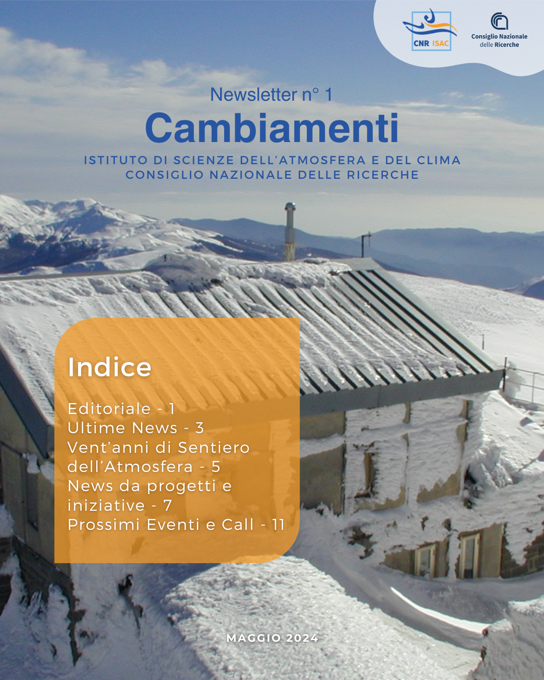 Nasce ‘Cambiamenti’, la newsletter del CNR-ISAC